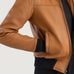 Rebella Brown Hooded Leather Bomber Jacket SH565