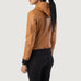 Rebella Brown Hooded Leather Bomber Jacket SH565