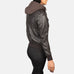 Roslyn Brown Hooded Leather Bomber Jacket SH560