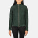 Rumella Green Suede Biker Jacket SH556