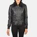 Stella G-1 Black Leather Bomber Jacket SH531
