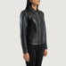 Vixen Black Classic Collar Leather Jacket SH518