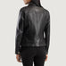 Vixen Black Classic Collar Leather Jacket SH518