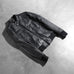 Zenna Black Leather Bomber Jacket SH506